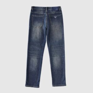 프라다 블루 삼각로고 데님팬츠청바지