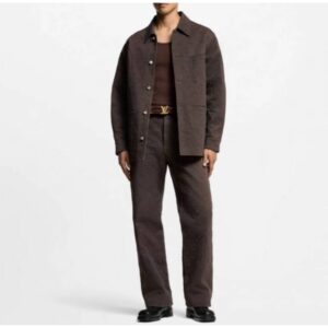 루이비통 2025 엠보스드 모노그램 브라운컬러 트러커 자켓