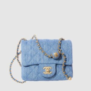 샤넬 데님 미니 플랩백 AS1786
