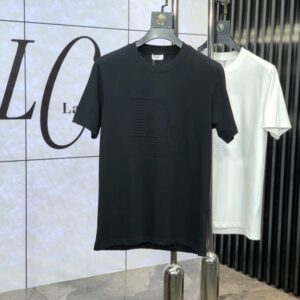 디올 최신 반팔 라운드넥 티셔츠, 고급 맞춤 디자인, 아방가르드 패션