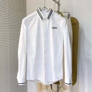 디올 코튼 카라 긴팔 셔츠