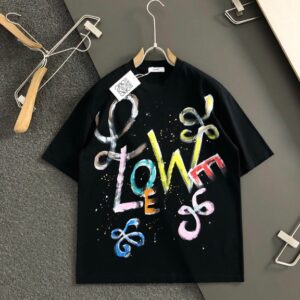 로에베 컬러플 핸드페인팅 질감 반팔 티셔츠