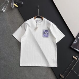 로에베 두꺼운 순면 더듭 원사 반팔 티셔츠