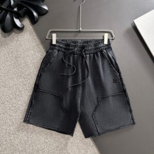 발렌시아가 2025 봄/여름 신상품 하이엔드 엘라스틱 밴드 캐주얼 솔리드 컬러 루즈 쇼츠