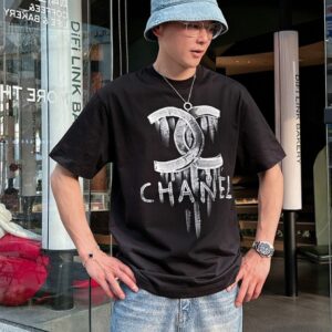 샤넬 2025ss 봄/여름 신상품 코튼 라운드넥 반팔 티셔츠