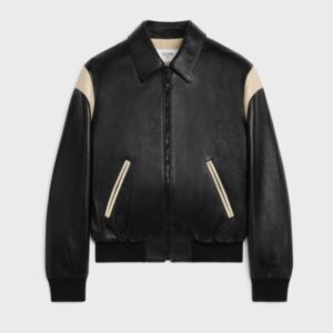 셀린* 램스킨 테디 바시티 자켓