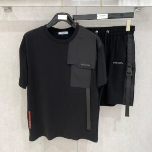 프라다 남녀공용 클래식 반팔 티셔츠 세트