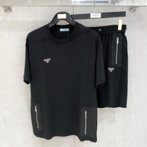 프라다 남녀공용 클래식 반팔 티셔츠 세트