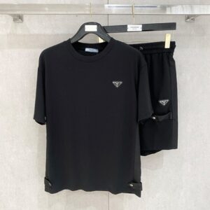 프라다 남녀공용 클래식 반팔 티셔츠 세트