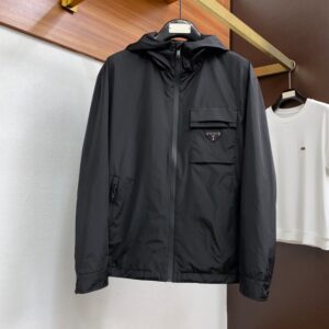 프라다 후드 코튼 재킷