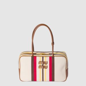 미우미우 캔버스 및 가죽 보백 5BB163