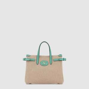 발렌티노 가라바니 앙티브 카룽 디테일 스몰 쇼퍼백 6W2B0R20JSE