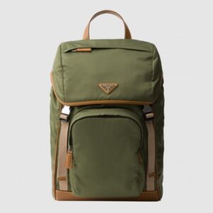 프라다 리나일론 및 가죽 백팩 2VZ135