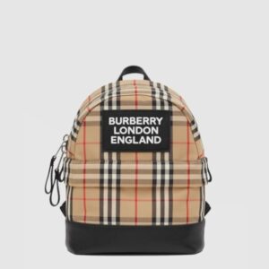 버버리 로고 아플리케 빈티지 체크백팩 80310061