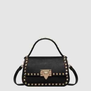 발렌티노 락스터드 탑 핸들 백