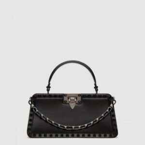 발렌티노 락스터드 가죽 핸드백