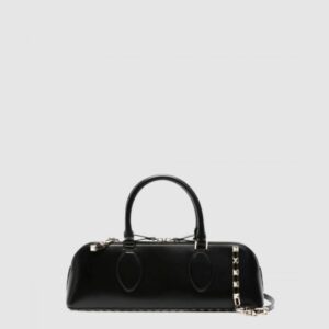 발렌티노 락스터드 이스트 웨스트 가죽 토트백