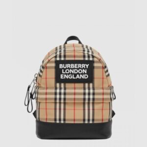버버리 로고 아플리케 빈티지 체크백팩 80310061