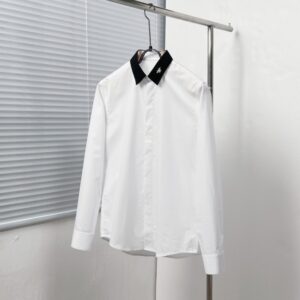 디올 칼라 컬러 매칭 벌 자수 셔츠