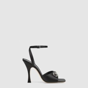 구찌 크리스탈 호스빗 장식이 있는 여성용 샌들 834344