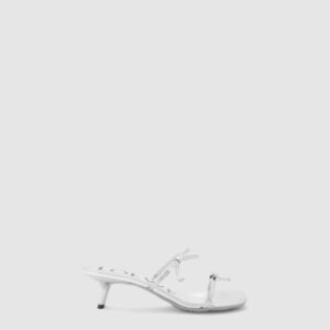 로에베 메탈릭 송아지 가죽 소재의 페탈 샌들 LPET465X04