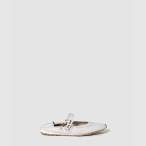 미우미우 블리치드 나파 가죽 발레리나 5F370E