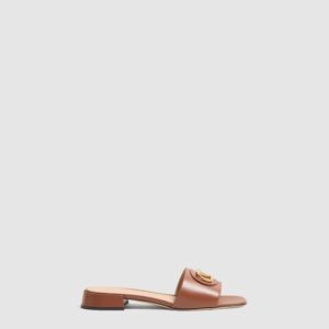 발렌티노 브이로고 시그니처 카프스킨 슬라이드 샌들 20MM 6W0S0LT0DSH