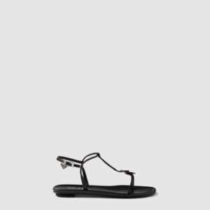 프라다 플랫 가죽 샌들 1X577N