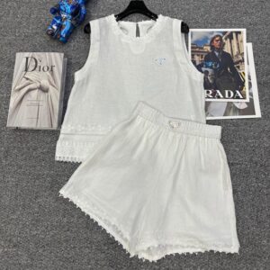 프라다 민소매 베스트 탑+반바지