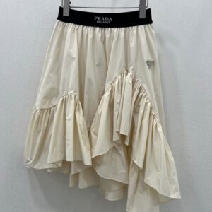 프라다 레이스 플리츠 스커트