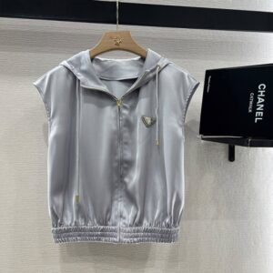 프라다 후드 조끼와 바지 세트