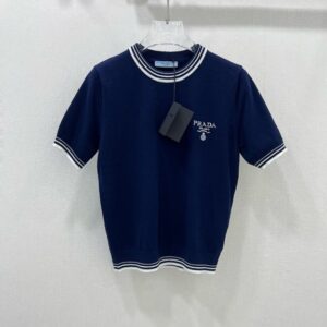 프라다 울 풀오버 반팔 상의