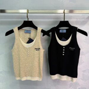 프라다 스퀘어 니트 조끼