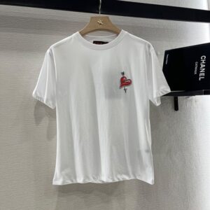 구찌 라운드넥 자수 하트 Tee