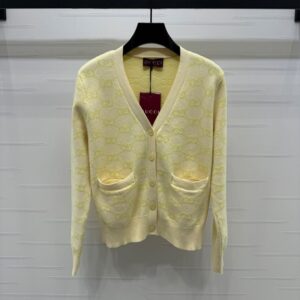 구찌 자카드 로고 니트 카디건