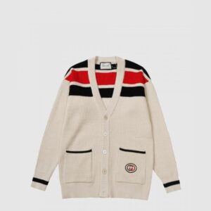 로고 니트 코트