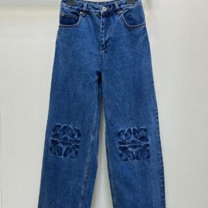 로에베 레트로 자수 로고 데님 청바지
