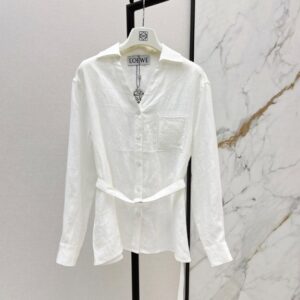 로에베 코튼 린넨 웨이스트 셔츠