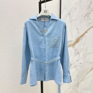 로에베 코튼 린넨 웨이스트 셔츠