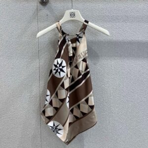 로에베 2025 봄/여름 신상품 기하학적 대비 홀터 탑