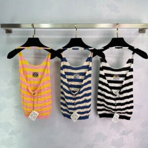 로에베 스트라이프 니트 홀터 베스트