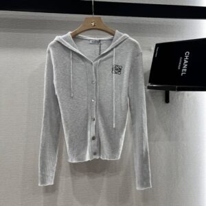 로에베 후드 니트 카디건