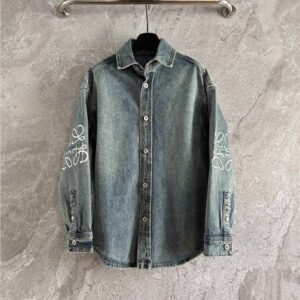 로에베 레이저 컷 데님 재킷