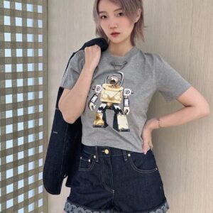 루이비통 25S 봄/여름 신상품 메탈 로봇 모노그램 아이콘 반팔 티셔츠