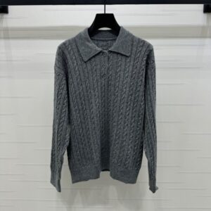 미우미우 케이블 칼라 니트 스웨터