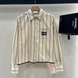 미우미우 스트라이프 포켓 셔츠