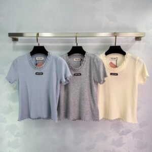 미우미우 레이스 반팔 셔츠