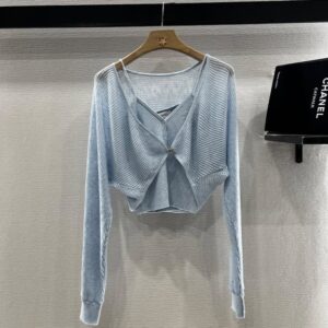 샤넬 서스펜더 니트 카디건 투피스 세트