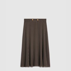 셀린* 미디 스커트 실크 조젯 RJ04Z0