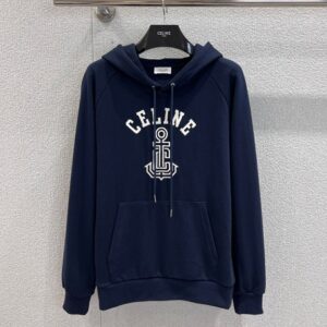 셀린* 앵커 레터 자수 후드 스웨트셔츠